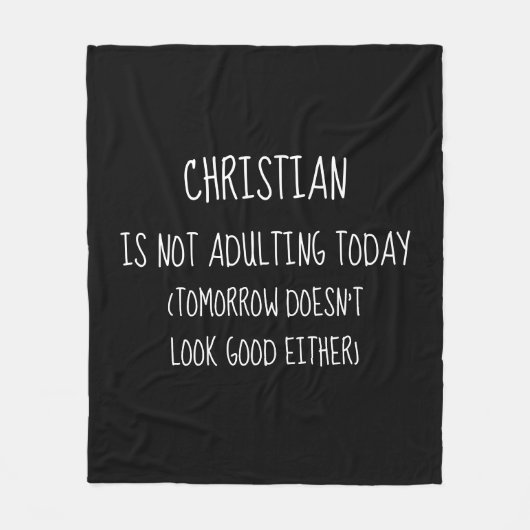 Aangepast vandaag niet toevoegen fleece deken (Voorkant)