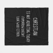 Aangepast vandaag niet toevoegen fleece deken (Voorkant (Horizontaal))