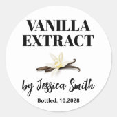 Aangepast Vanille-Extract Etiket (Voorkant)