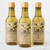 Aangepast Vanille-Extract Etiket (Flessen)
