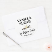 Aangepast Vanille Suiker Etiket (Envelop)