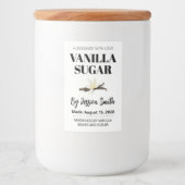 Aangepast Vanille Suiker Label AF_01sq Voedselcontainer Etiket (Voorkant)