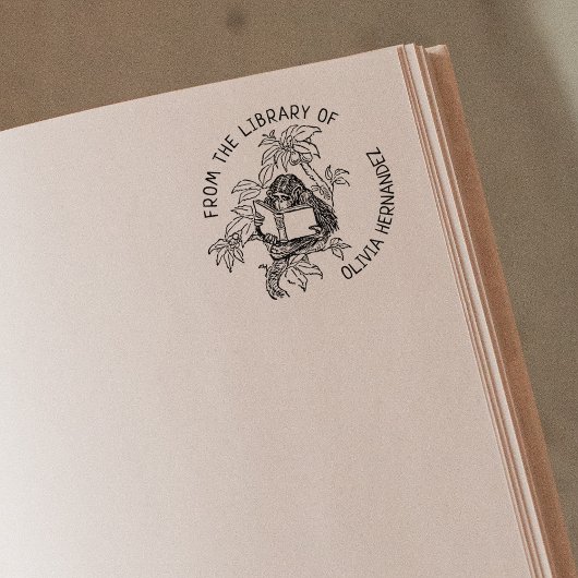 Aangepast vanuit de bibliotheek van een apenboek rubberstempel