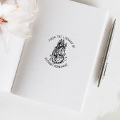 Aangepast vanuit de bibliotheek van, Fox Book Rubberstempel