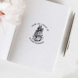 Aangepast vanuit de bibliotheek van, Fox Book Rubberstempel