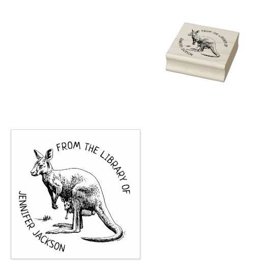 Aangepast vanuit de bibliotheek van het Kangaroo-b Rubberstempel (Gestempeld)