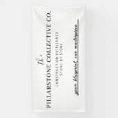 Aangepast Vastgoed Bouwbedrijf Naam Banne Spandoek (Verticaal)