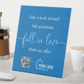 Aangepast Vastgoed QR Code Logo Open Huis Reclamebord Met Voetstuk (Insitu)