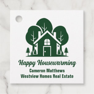 Aangepast vastgoedbedrijf Green Forest House Bedankjes Labels