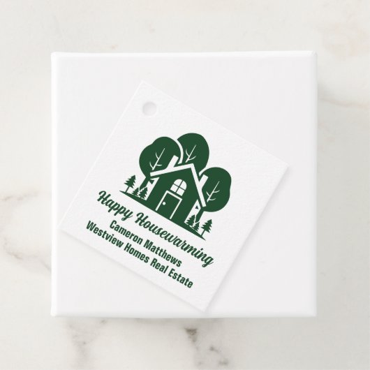 Aangepast vastgoedbedrijf Green Forest House Bedankjes Labels (In situ)