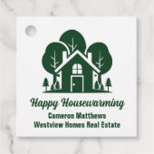 Aangepast vastgoedbedrijf Green Forest House Bedankjes Labels (Voorkant)