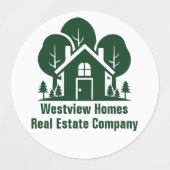 Aangepast vastgoedbedrijf Green Forest House Labels (Design 2)