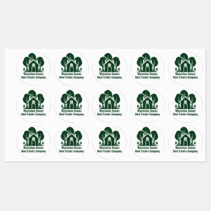 Aangepast vastgoedbedrijf Green Forest House Labels