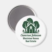 Aangepast vastgoedbedrijf Green Forest House Magneet (Voorkant / Achterkant)