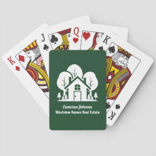 Aangepast vastgoedbedrijf Green Forest House Pokerkaarten
