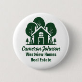 Aangepast vastgoedbedrijf Green Forest House Ronde Button 5,7 Cm (Voorkant)