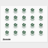 Aangepast vastgoedbedrijf Green Forest House Ronde Sticker (Vel)