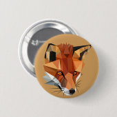 Aangepast veelhoek voor vos ronde button 5,7 cm (Voorkant /achterkant)