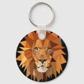 Aangepast veelhoekige lion sleutelhanger (Voorkant)