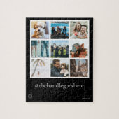 Aangepast veelvoudig sociaal mediakanaal fotoraste legpuzzel (Verticaal)