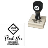 Aangepast Vegan Bedrijfslogo Bedankt  Rubberstempel (Gestempeld)