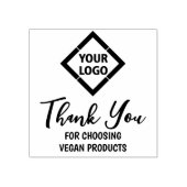 Aangepast Vegan Bedrijfslogo Bedankt  Rubberstempel (Afrduk)
