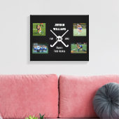 Aangepast veld Hockey Foto Collage Naam Team numme Canvas Afdruk (Insitu (Woonkamer))