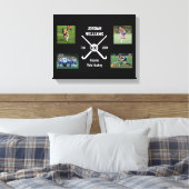 Aangepast veld Hockey Foto Collage Naam Team numme Canvas Afdruk (Insitu (Slaapkamer))