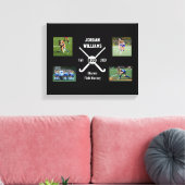 Aangepast veld Hockey Foto Collage Naam Team numme Canvas Afdruk (Insitu (Woonkamer))