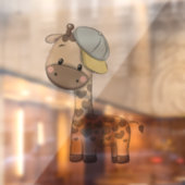 Aangepast venster Baby Boy Giraffe Cling Raamsticker (Vel 2)