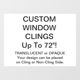 Aangepast venster met VOLLEDIG OPAQUE BLAD 11 x 8  Raamsticker