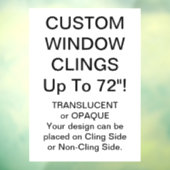 Aangepast venster met VOLLEDIG OPAQUE BLAD 8 x 11  Raamsticker (Vel 3)