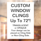 Aangepast venster met VOLLEDIG OPAQUE BLAD 8 x 11  Raamsticker (Vel 2)