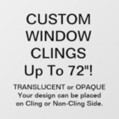 Aangepast venster PARTIEEL TRANSPARANT 4 x 4 inch Raamsticker (Vel)