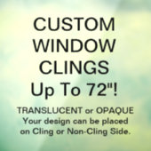 Aangepast venster PARTIEEL TRANSPARANT 4 x 4 inch Raamsticker (Vel 3)