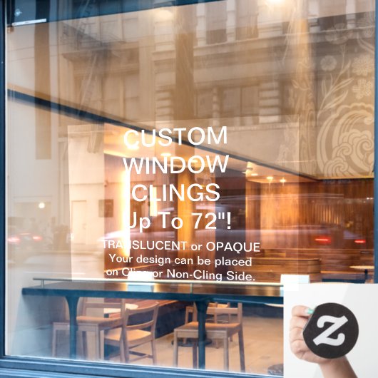 Aangepast venster voor AUTOMATISCHE weergave: 72 x Raamsticker (Cafe Raam)