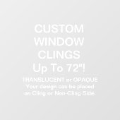 Aangepast venster voor AUTOMATISCHE weergave: 72 x Raamsticker (Vel)