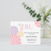 Aangepast ventilatormeisje met Baby shower Kaart (Staand voorkant)