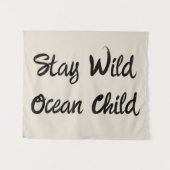 Aangepast verblijf Wild Ocean Child Nursery Boho K Wandkleed (Voorkant (horizontaal))