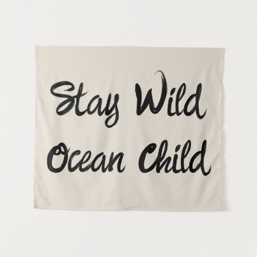 Aangepast verblijf Wild Ocean Child Nursery Boho K Wandkleed (Voorkant (horizontaal))