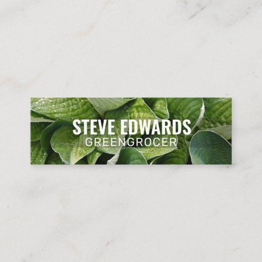 Aangepast 'Verdant Leaves'-instagram Mini Visitekaartje (Voorkant)