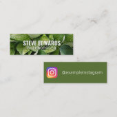 Aangepast 'Verdant Leaves'-instagram Mini Visitekaartje (Voorkant / Achterkant)