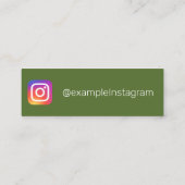 Aangepast 'Verdant Leaves'-instagram Mini Visitekaartje (Achterkant)