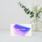 Aangepast verfontwerp voor paarse en witte waterve visitekaartje (Staand voorkant)