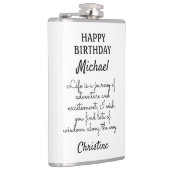 Aangepast verjaardagsbericht heupfles (Rechts)