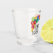 Aangepast verjaardagsbericht shot glas (Links)