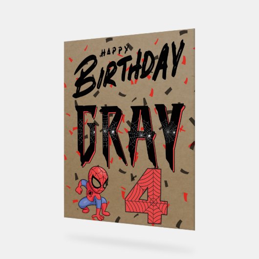 Aangepast verjaardagsbord acryl bord (Hoek)