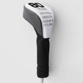 Aangepast verjaardagscadeau 40e 50e 60e 70e 80e 90 golfheadcover (Schuin)