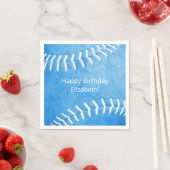 Aangepast verjaardagscentrum voor blauwe softball servet (Insitu)