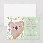 Aangepast verjaardagsfeest van het Kind Cute Koala Kaart (Voorkant / Achterkant)
